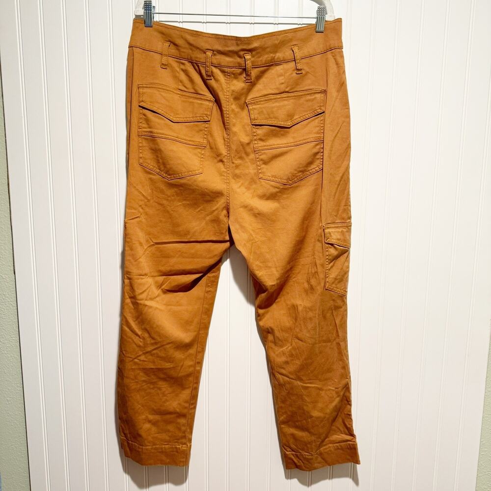 Cabi Golden Tan Paperbag Cargo Pants Size 10 - Picture 5 of 6